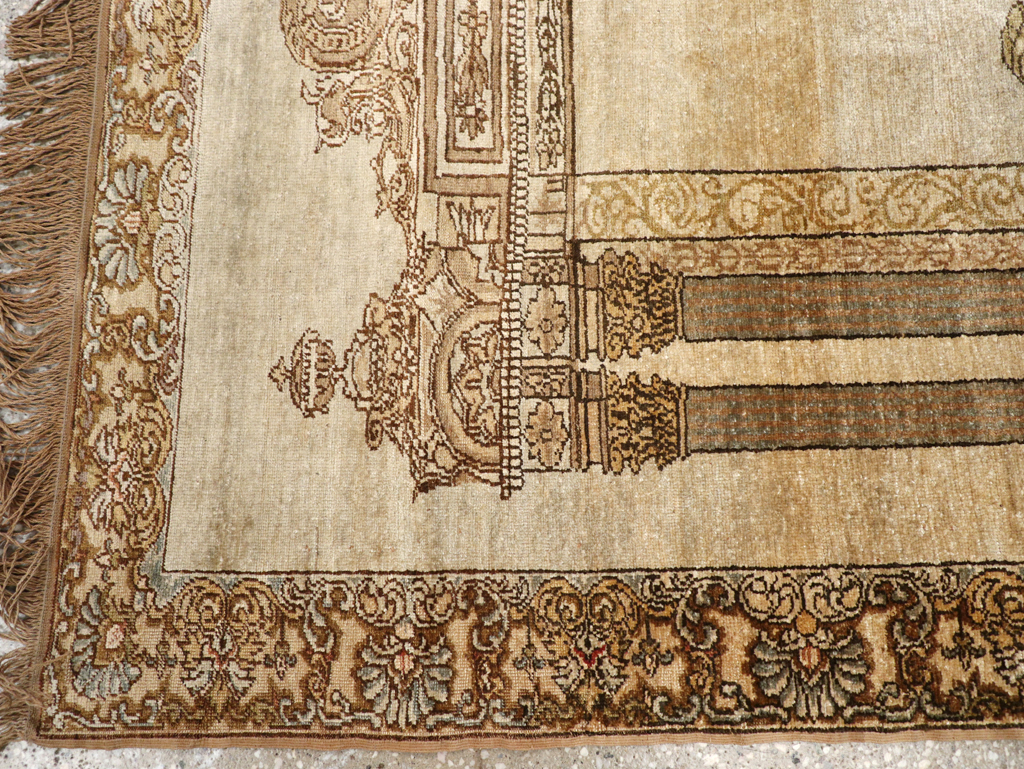 Antique Turkish Kayseri Pictorial Rug, No.22074 - Galerie Shabab