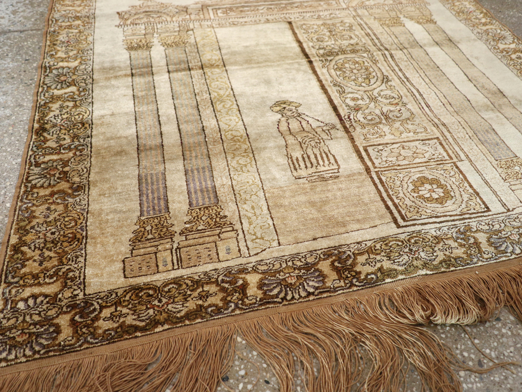Antique Turkish Kayseri Pictorial Rug, No.22074 - Galerie Shabab