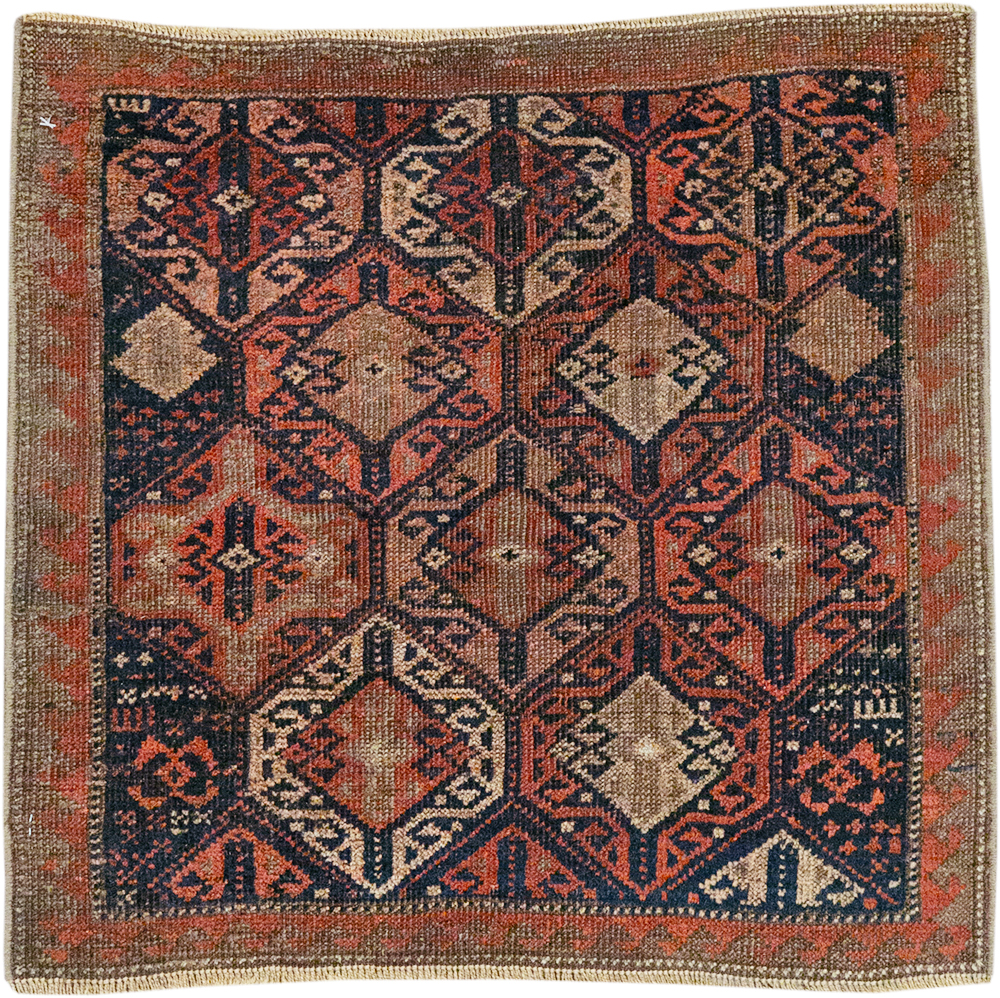 Antique Persian Baluch Throw Rug, No.22078 - Galerie Shabab