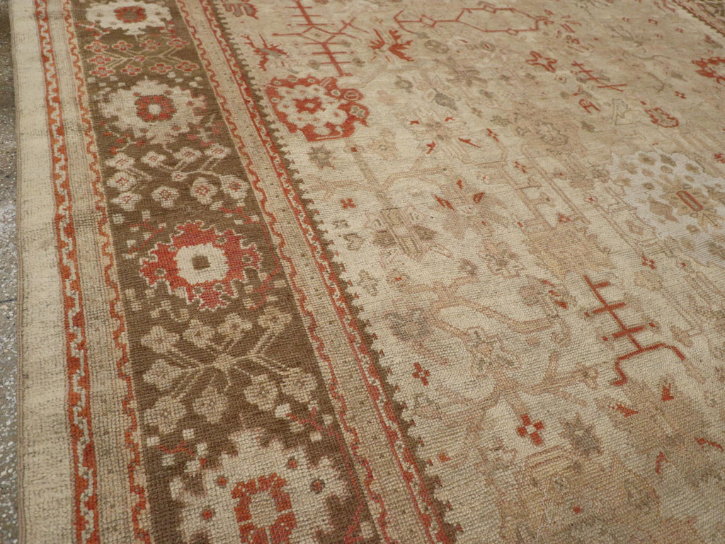Antique Turkish Oushak Room Size Carpet, No.22086 - Galerie Shabab