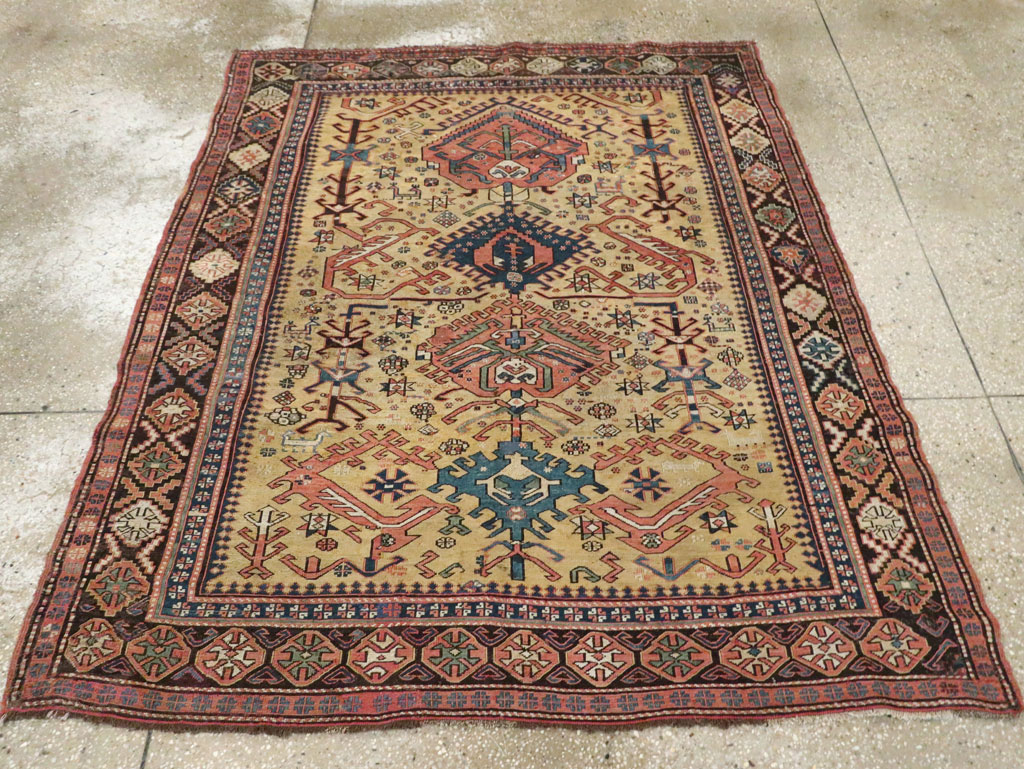 Antique Persian Caucasian Soumak Flatweave, No.22092 - Galerie Shabab