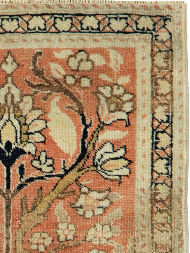 Antique Persian Tabriz Hagi Jalili Throw Rug, No.22096 - Galerie Shabab