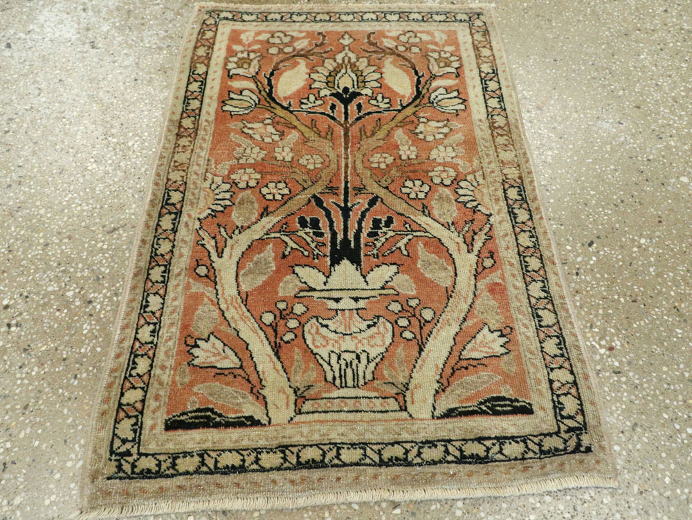 Antique Persian Tabriz Hagi Jalili Throw Rug, No.22096 - Galerie Shabab