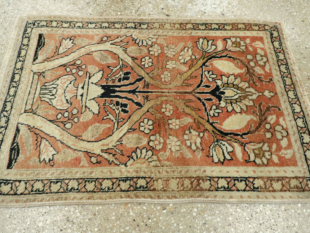 Antique Persian Tabriz Hagi Jalili Throw Rug, No.22096 - Galerie Shabab