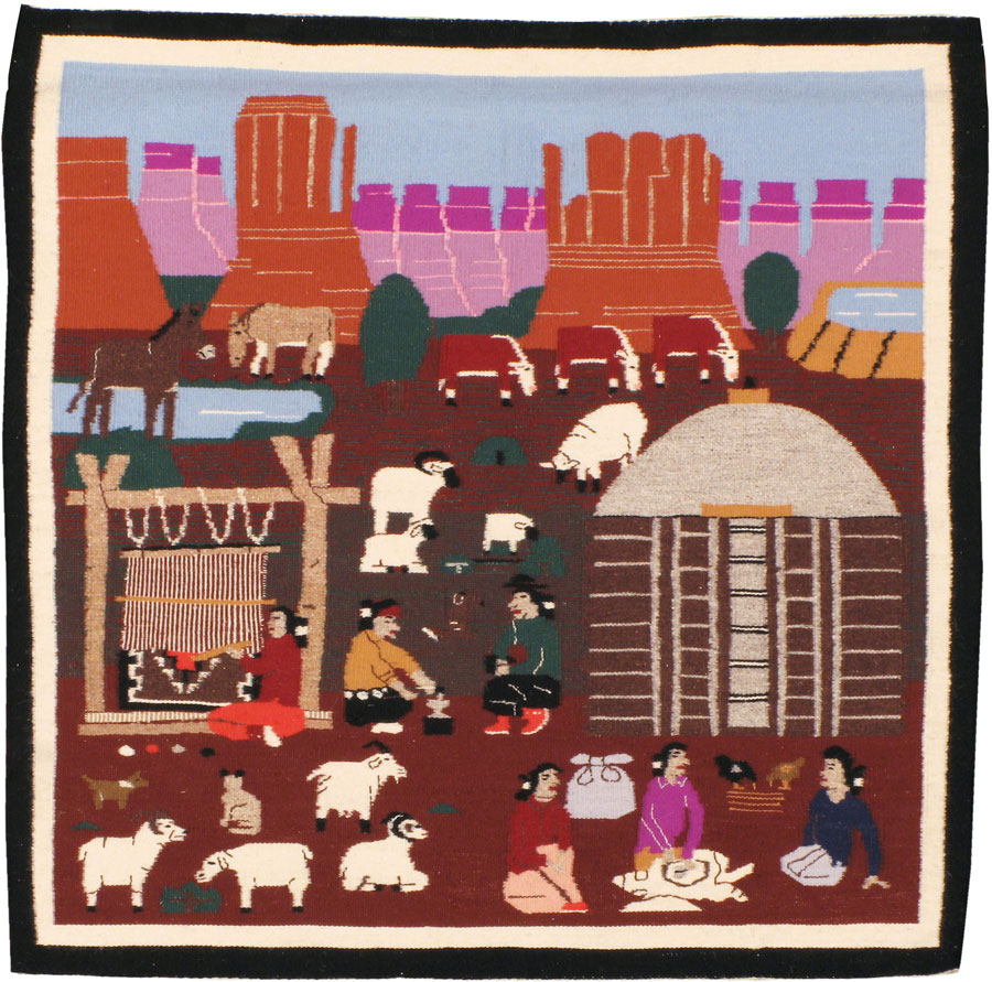 Vintage American Navajo Rug, No.22102 - Galerie Shabab
