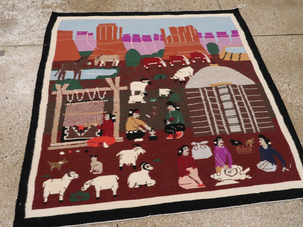 Vintage American Navajo Rug, No.22102 - Galerie Shabab