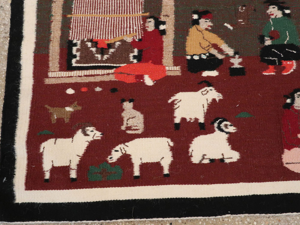 Vintage American Navajo Rug, No.22102 - Galerie Shabab
