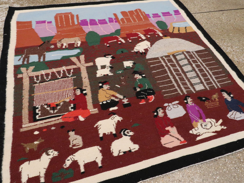 Vintage American Navajo Rug, No.22102 - Galerie Shabab