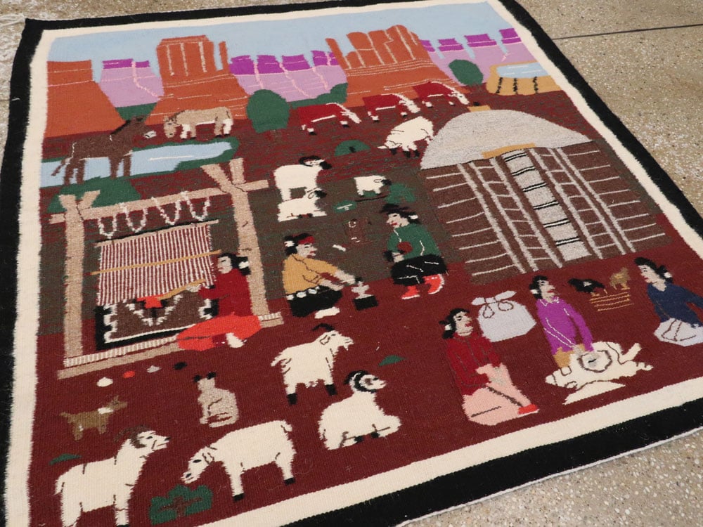 Vintage American Navajo Rug, No.22102 - Galerie Shabab
