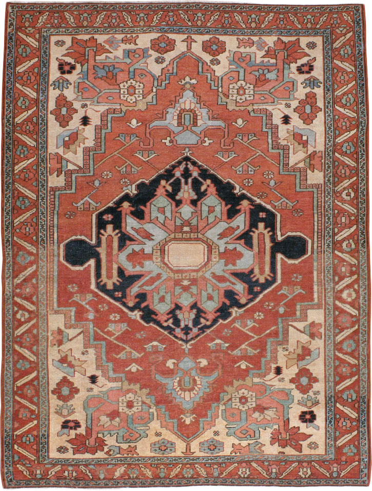 Antique Persian Heriz Rug, No.22140 - Galerie Shabab