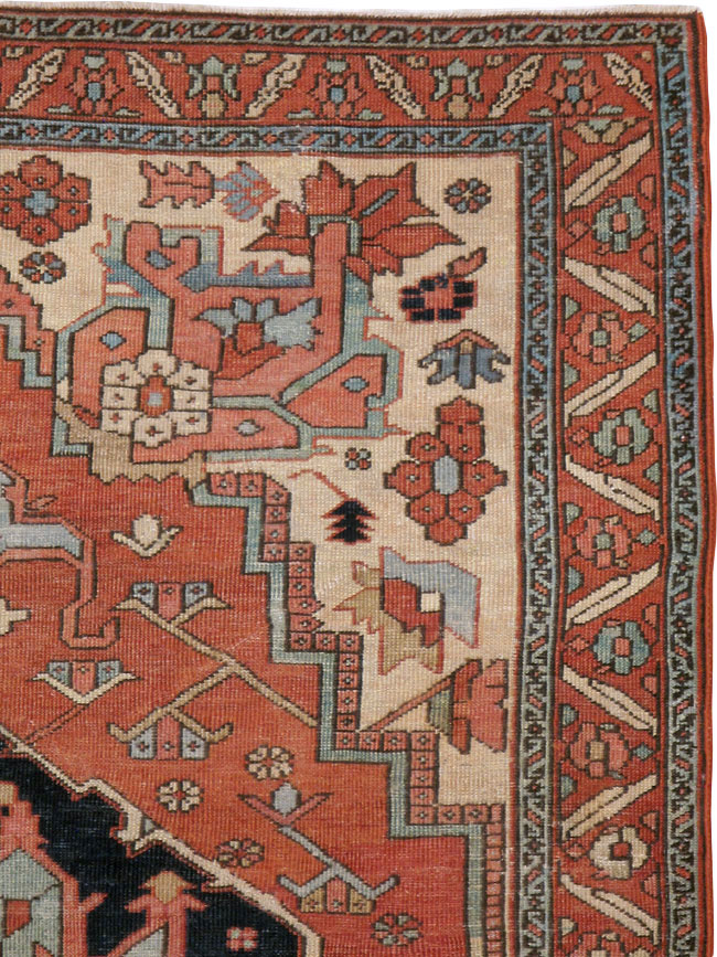 Antique Persian Heriz Rug, No.22140 - Galerie Shabab
