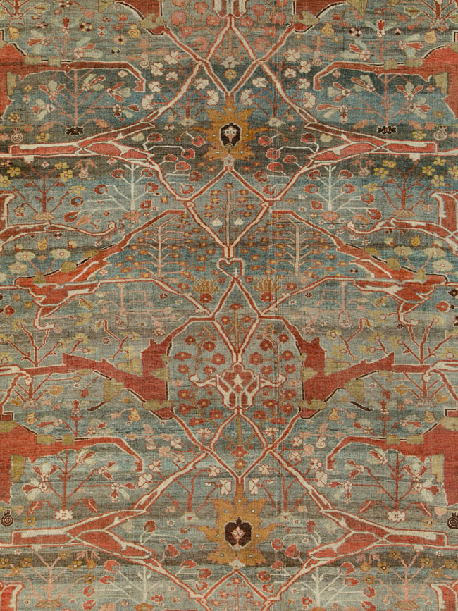 Antique Persian Bidjar Square Carpet, No.22150 - Galerie Shabab