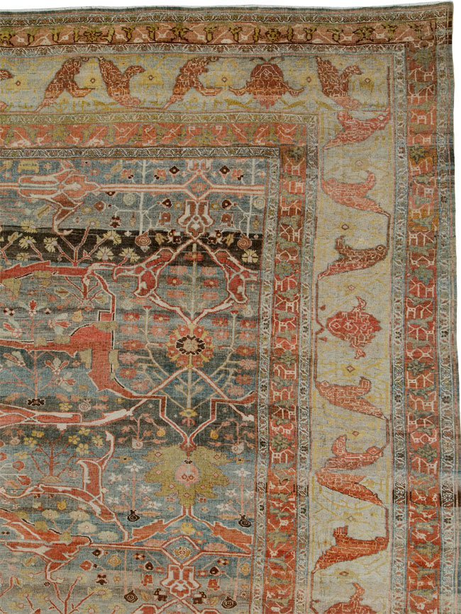 Antique Persian Bidjar Square Carpet, No.22150 - Galerie Shabab