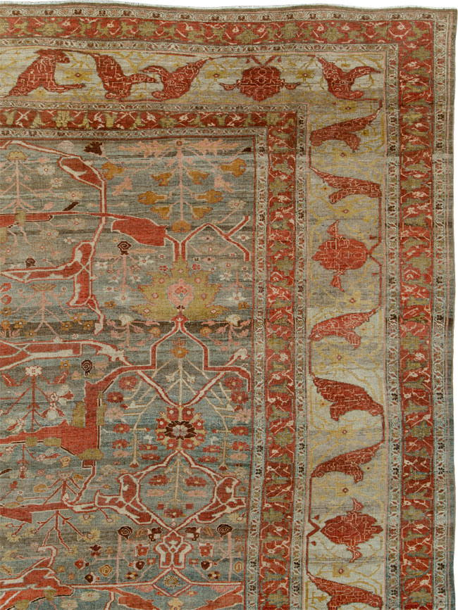 Antique Persian Bidjar Square Carpet, No.22150 - Galerie Shabab