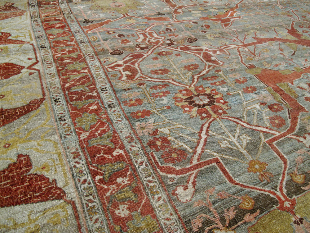 Antique Persian Bidjar Square Carpet, No.22150 - Galerie Shabab
