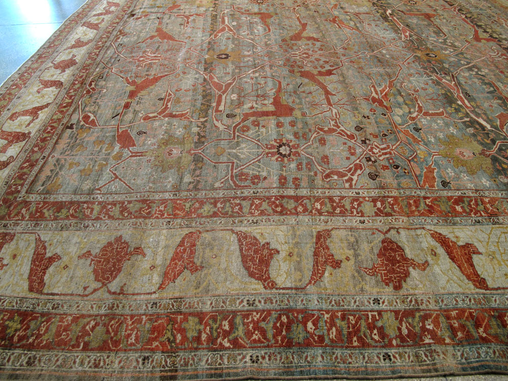 Antique Persian Bidjar Square Carpet, No.22150 - Galerie Shabab