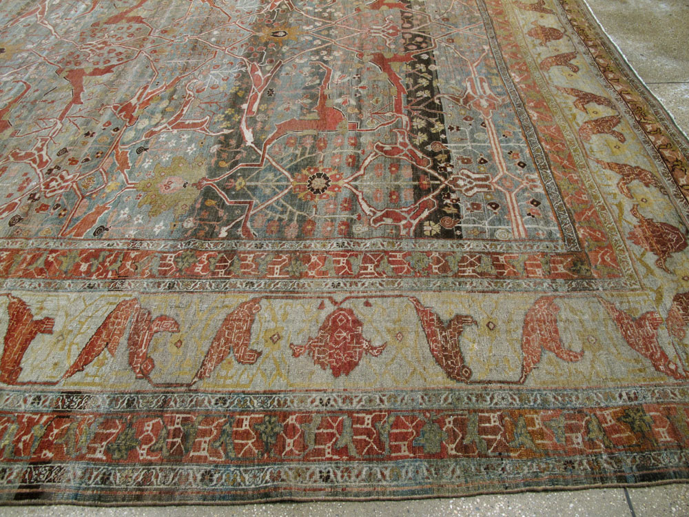 Antique Persian Bidjar Square Carpet, No.22150 - Galerie Shabab