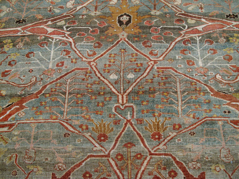 Antique Persian Bidjar Square Carpet, No.22150 - Galerie Shabab