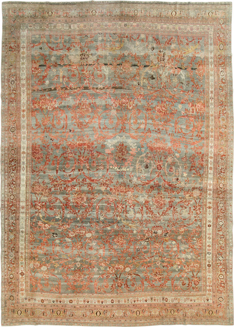 Antique Persian Bidjar Large Room Size Carpet, No.22151 - Galerie Shabab