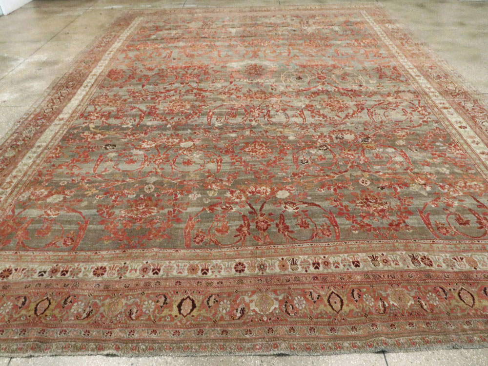 Antique Persian Bidjar Large Room Size Carpet, No.22151 - Galerie Shabab