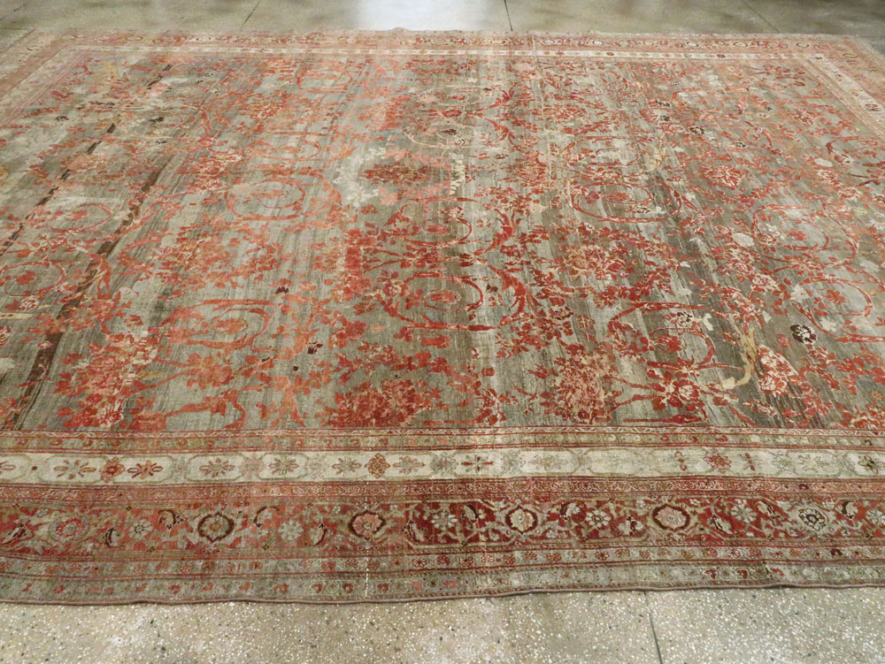 Antique Persian Bidjar Large Room Size Carpet, No.22151 - Galerie Shabab