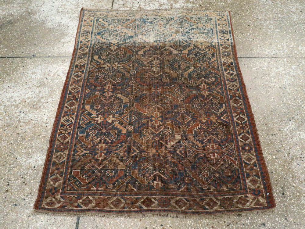 Antique Persian Afshar Throw Rug, No.22250 - Galerie Shabab