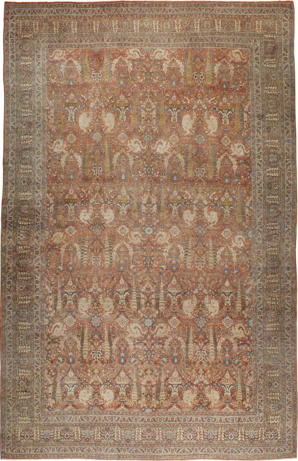 Antique Persian Tabriz Hagi Jalili Carpet, No.22278 - Galerie Shabab