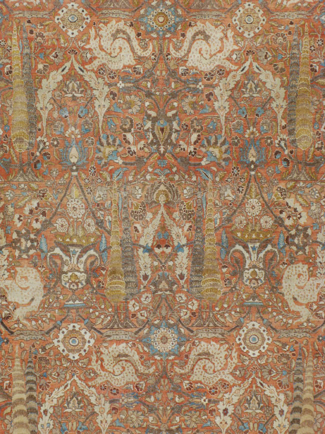 Antique Persian Tabriz Hagi Jalili Carpet, No.22278 - Galerie Shabab