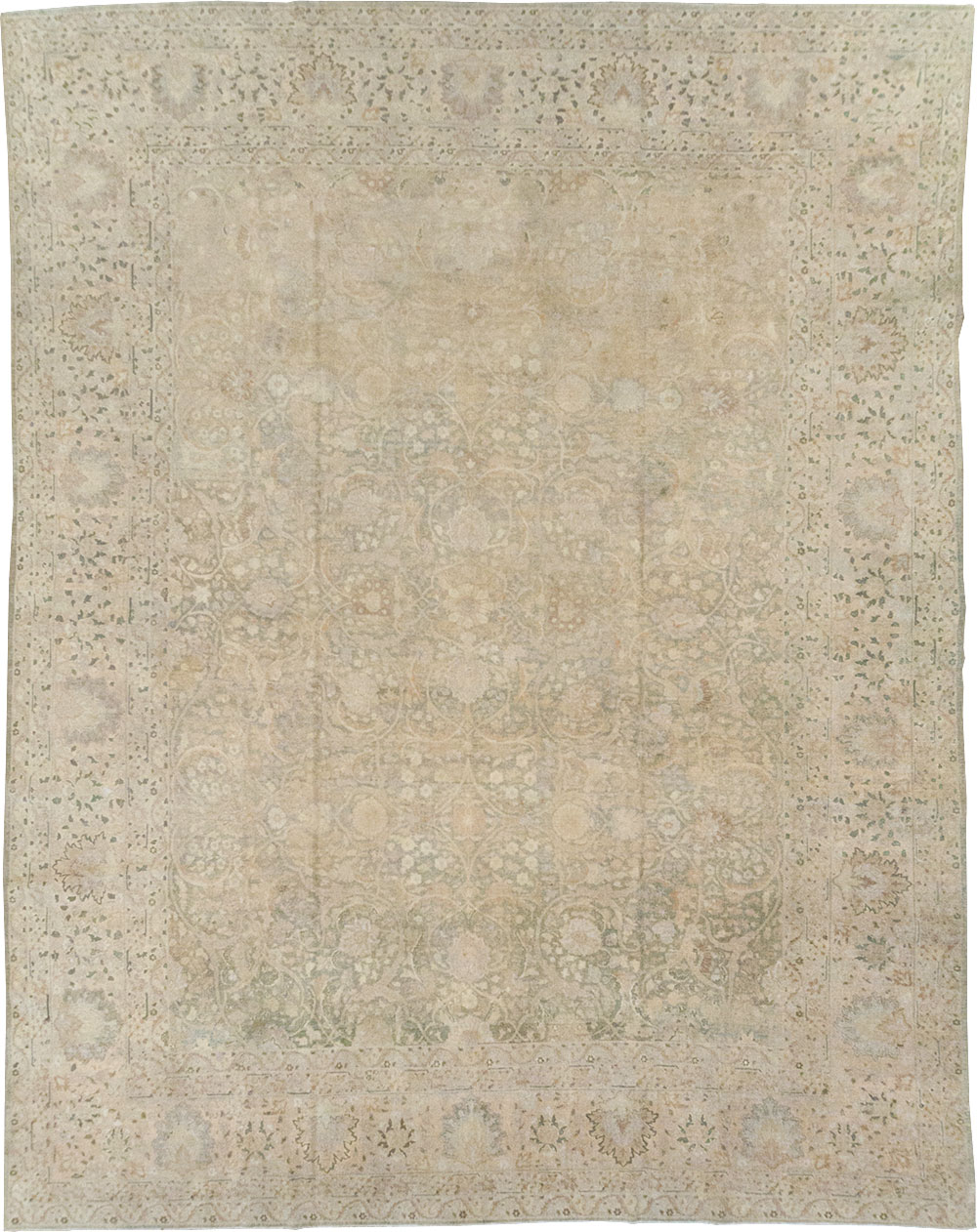 Antique Persian Tabriz Room Size Carpet, No.22303 - Galerie Shabab