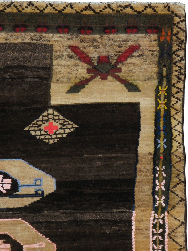 Vintage Gabbeh Rug, No.22311 - Galerie Shabab