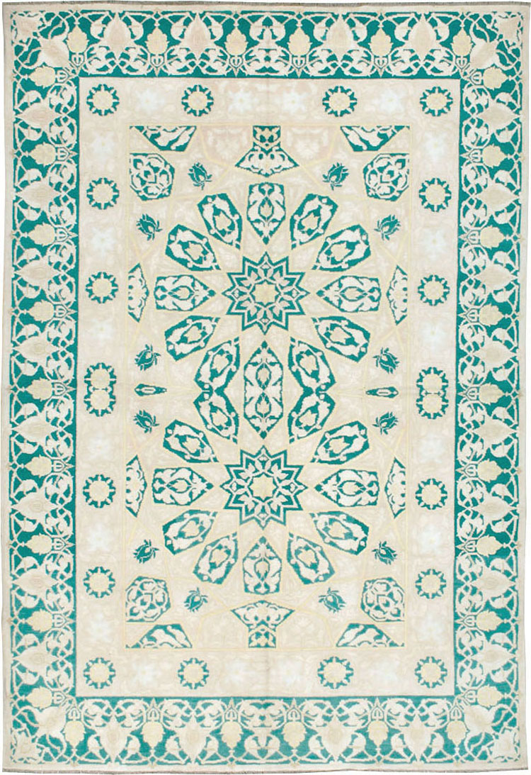 Vintage Indian Cotton Agra Carpet, No.22328 - Galerie Shabab