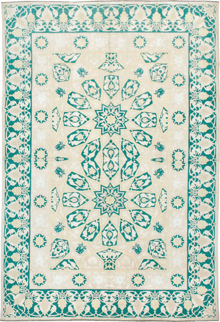 Vintage Indian Cotton Agra Carpet, No.22328 - Galerie Shabab