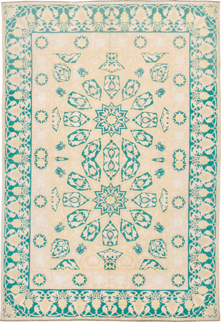 Vintage Indian Cotton Agra Carpet, No.22328 - Galerie Shabab