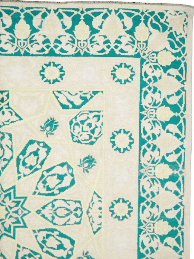 Vintage Indian Cotton Agra Carpet, No.22328 - Galerie Shabab