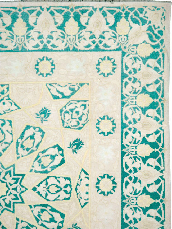 Vintage Indian Cotton Agra Carpet, No.22328 - Galerie Shabab