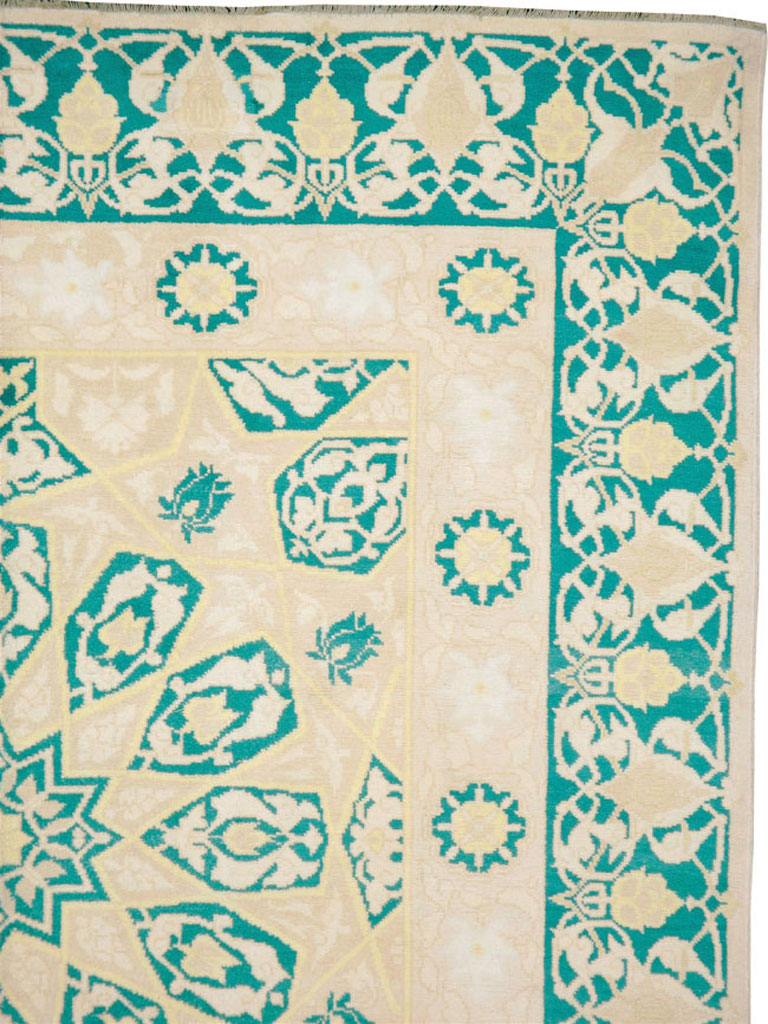 Vintage Indian Cotton Agra Carpet, No.22328 - Galerie Shabab