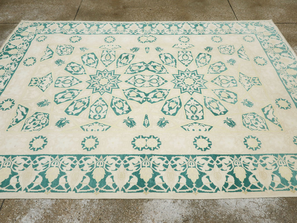 Vintage Indian Cotton Agra Carpet, No.22328 - Galerie Shabab