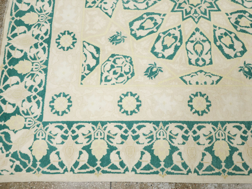 Vintage Indian Cotton Agra Carpet, No.22328 - Galerie Shabab