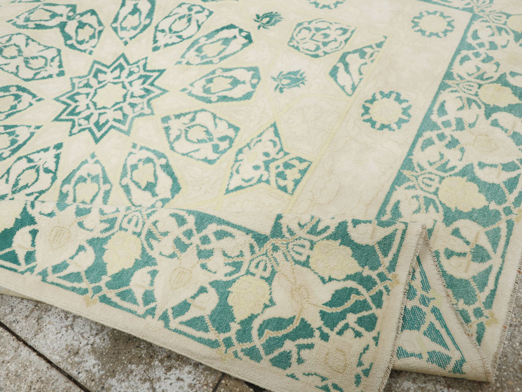 Vintage Indian Cotton Agra Carpet, No.22328 - Galerie Shabab