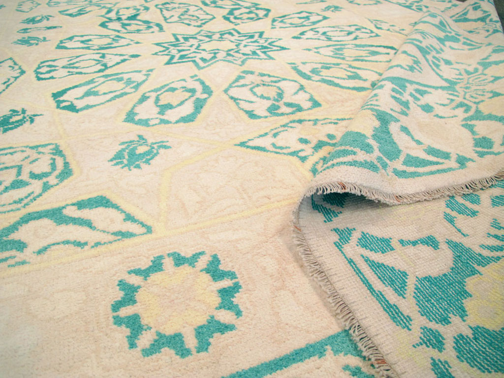 Vintage Indian Cotton Agra Carpet, No.22328 - Galerie Shabab