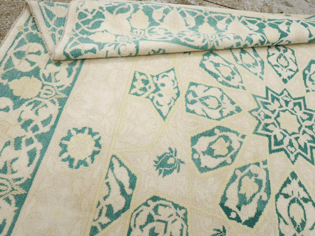 Vintage Indian Cotton Agra Carpet, No.22328 - Galerie Shabab