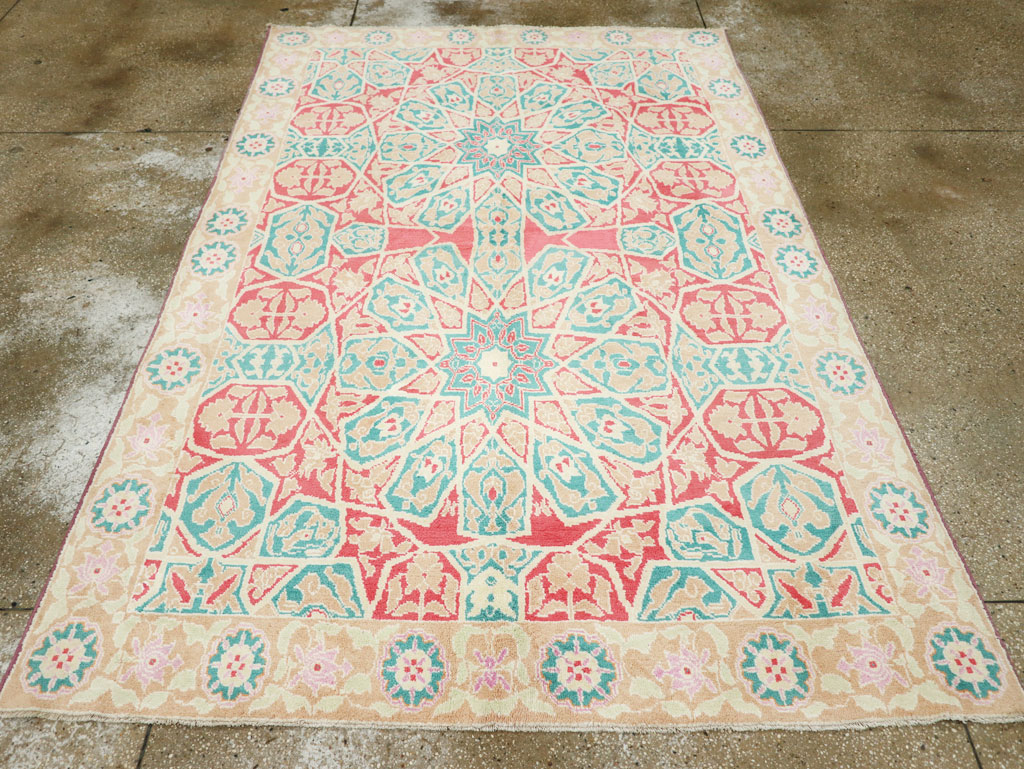 Vintage Indian Cotton Agra Rug, No.22333 - Galerie Shabab