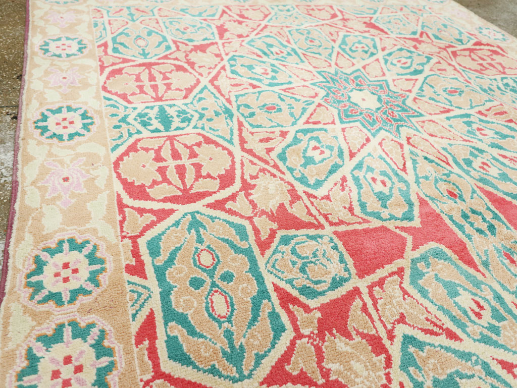 Vintage Indian Cotton Agra Rug, No.22333 - Galerie Shabab