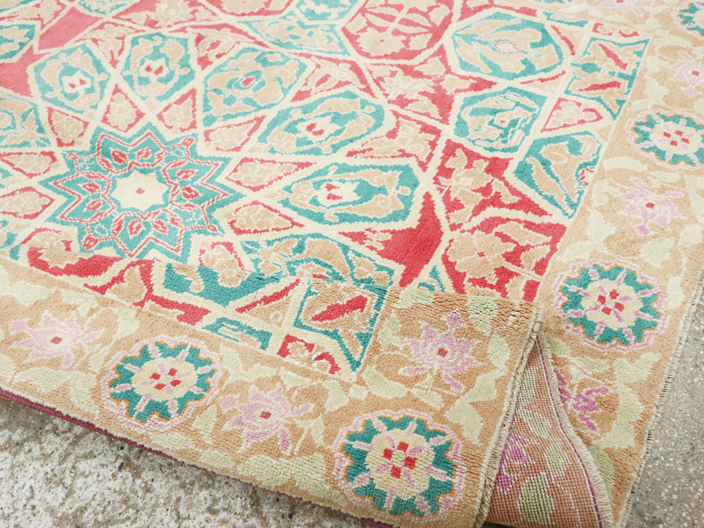 Vintage Indian Cotton Agra Rug, No.22333 - Galerie Shabab