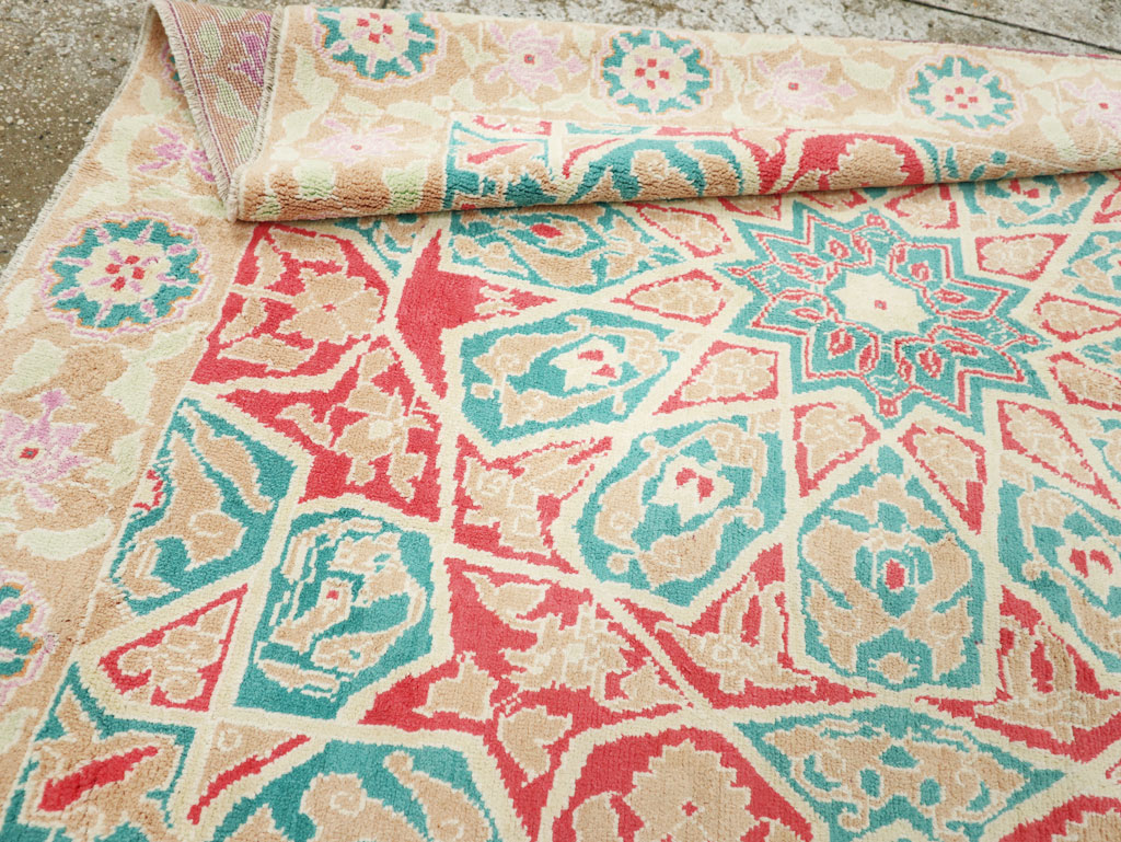 Vintage Indian Cotton Agra Rug, No.22333 - Galerie Shabab