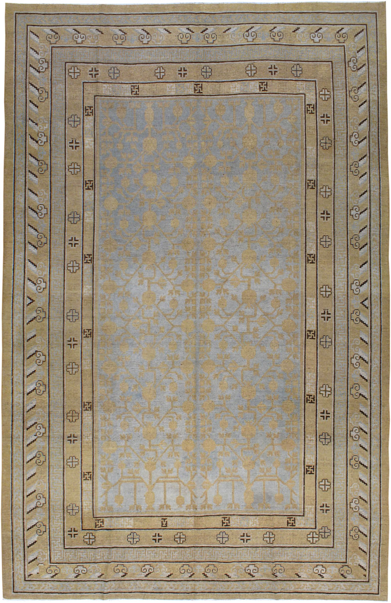 Vintage East Turkestan Khotan Carpet, No.22367 - Galerie Shabab