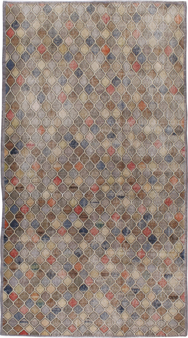 Vintage Turkish Anatolian Distressed Carpet, No.22369 - Galerie Shabab