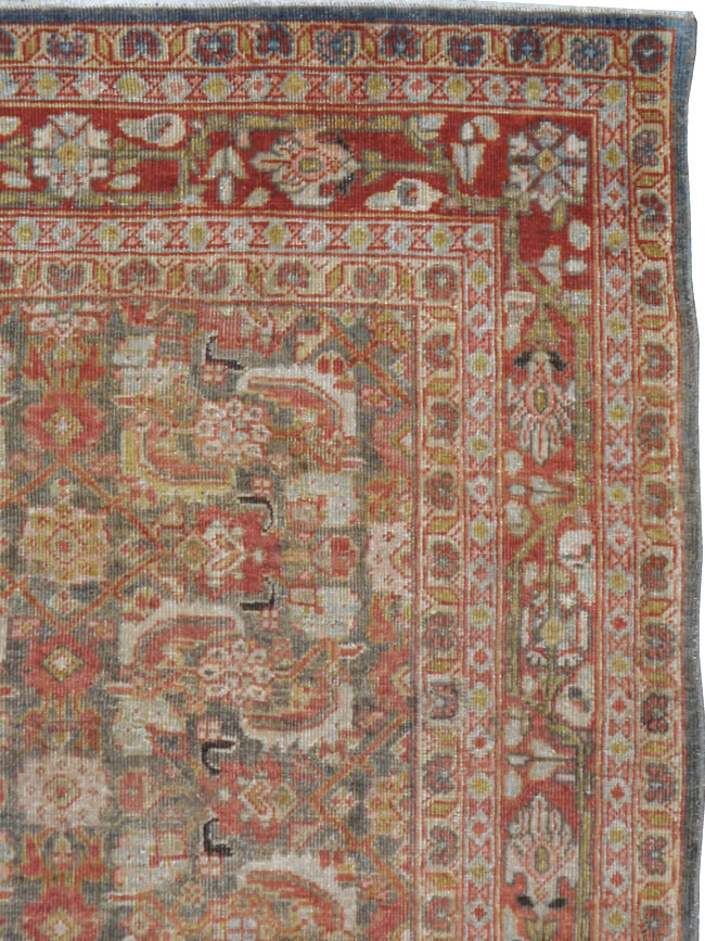Antique Persian Mahal Rug, No.22392 - Galerie Shabab