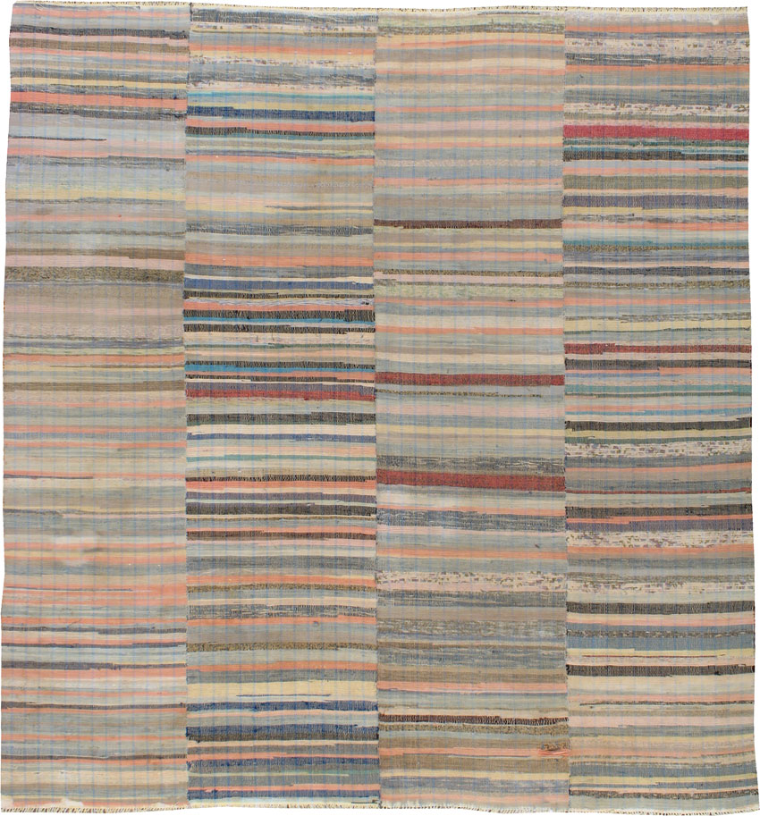 Vintage American Rag Rug, No.22399 - Galerie Shabab