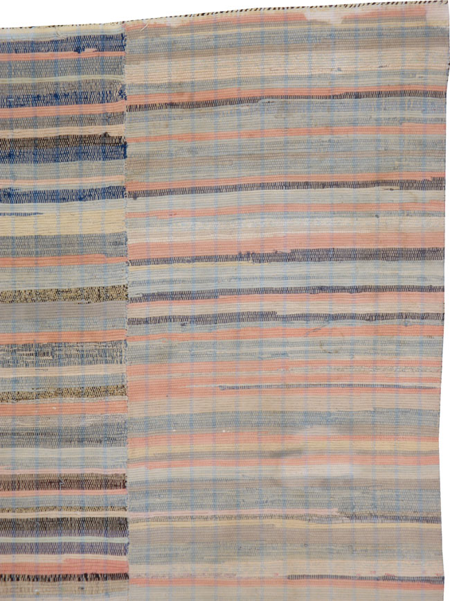 Vintage American Rag Rug, No.22399 - Galerie Shabab